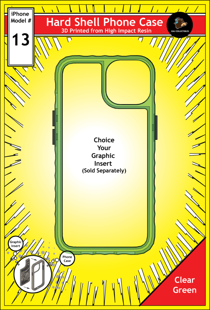 iPhone 13 Hard Case - Clear Green