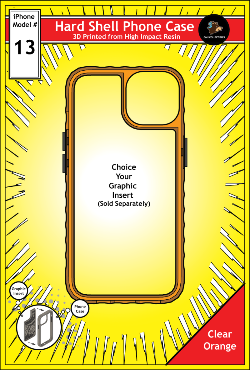 iPhone 13 Hard Case - Clear Orange