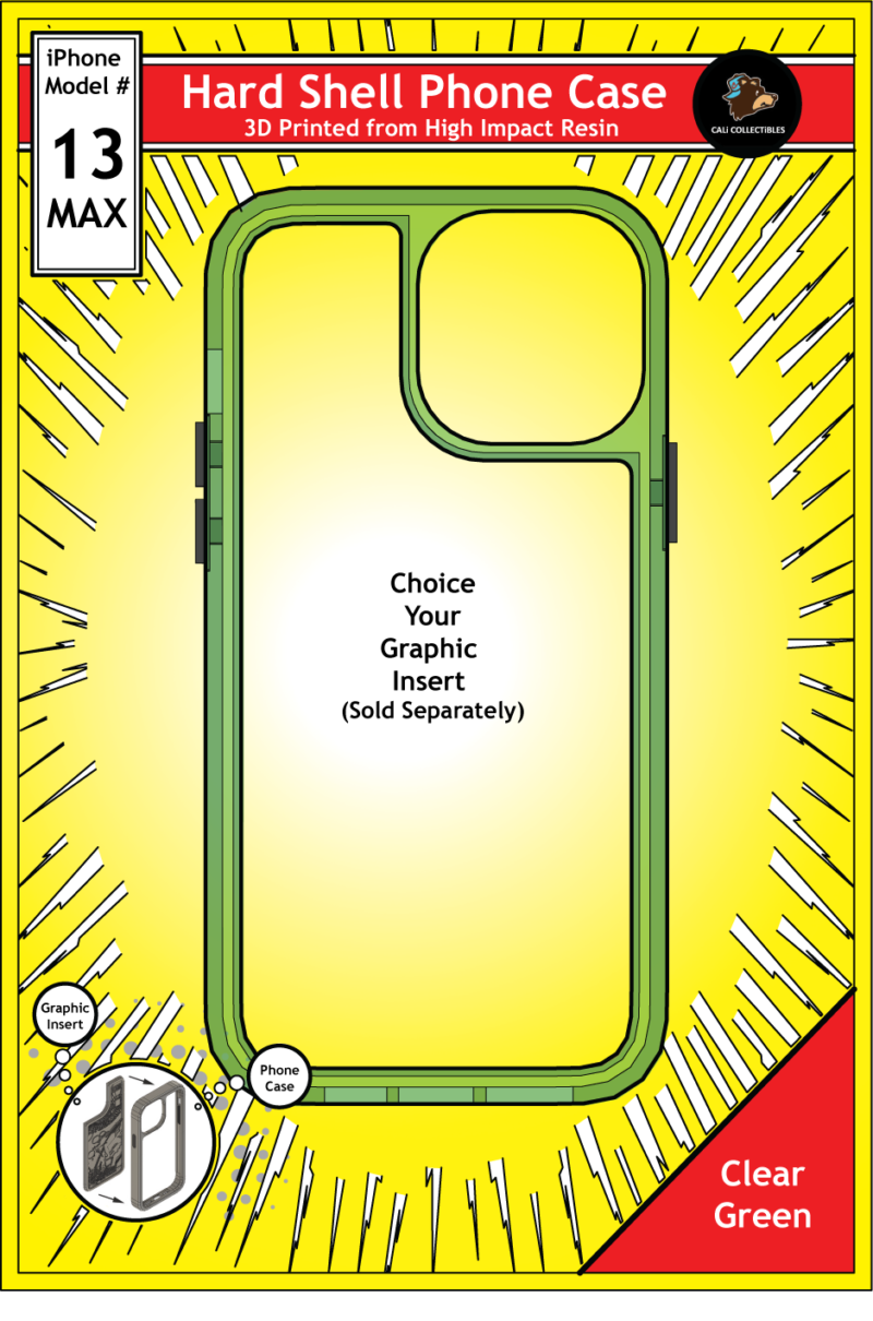 iPhone 13 Max Hard Case - Clear Green