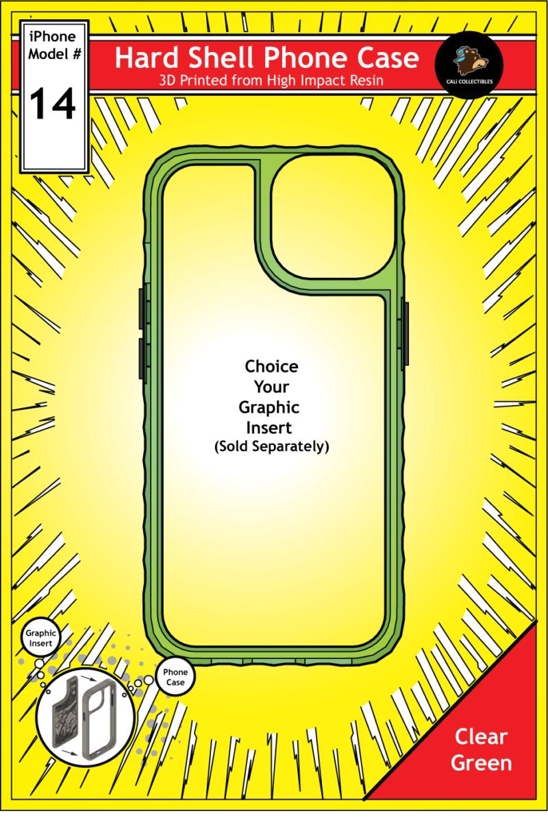 iPhone 14 Hard Case - Clear Green