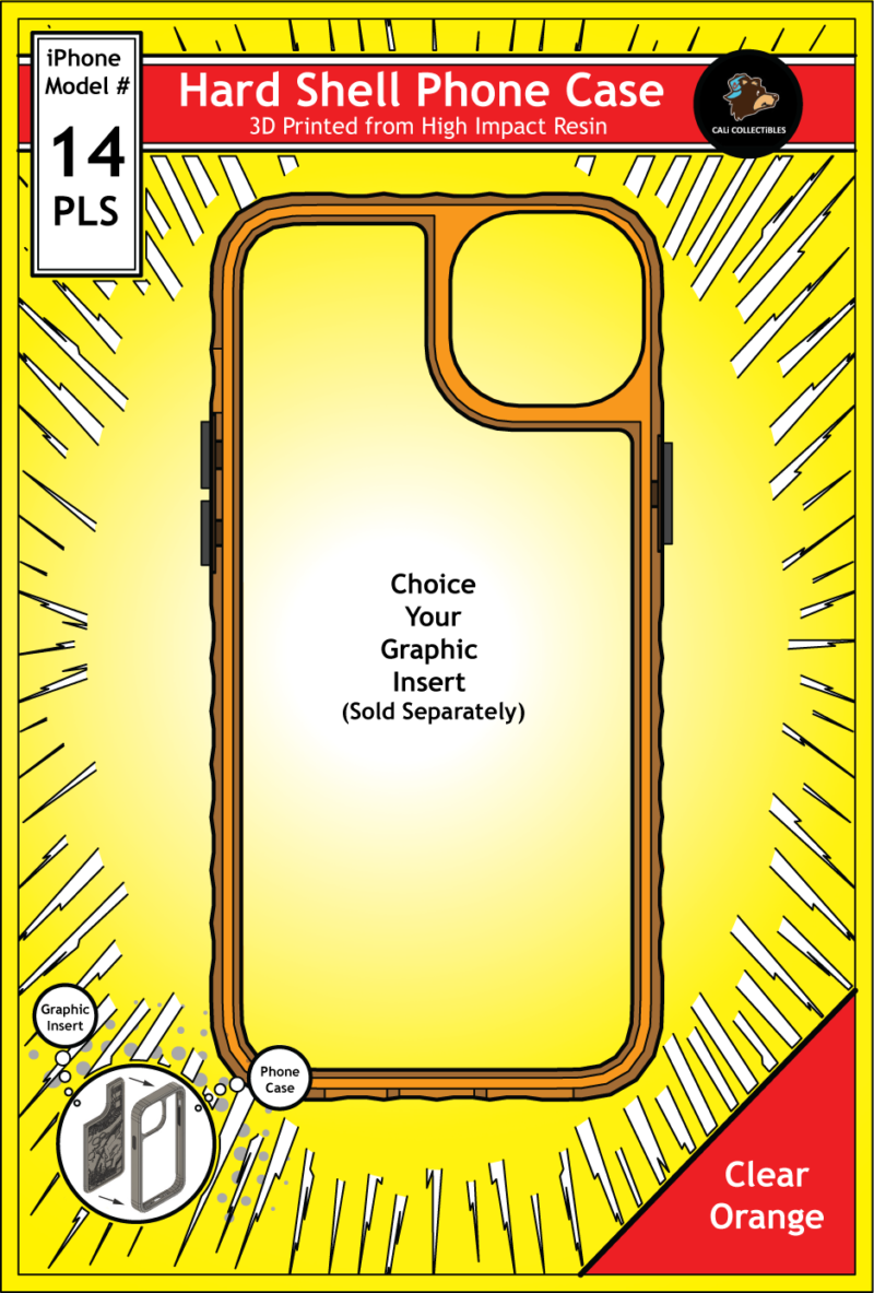 iPhone 14 Plus Hard Case - Clear Orange