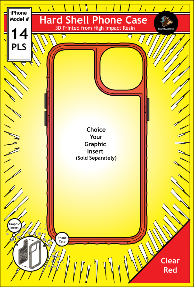 iPhone 14 Plus Hard Case - Clear Red