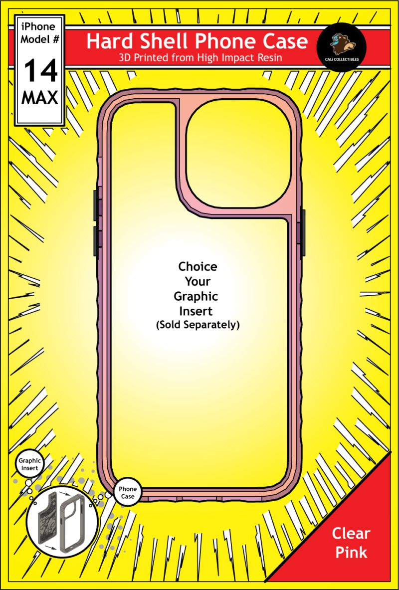 iPhone 14 Max Hard Case - Clear Pink