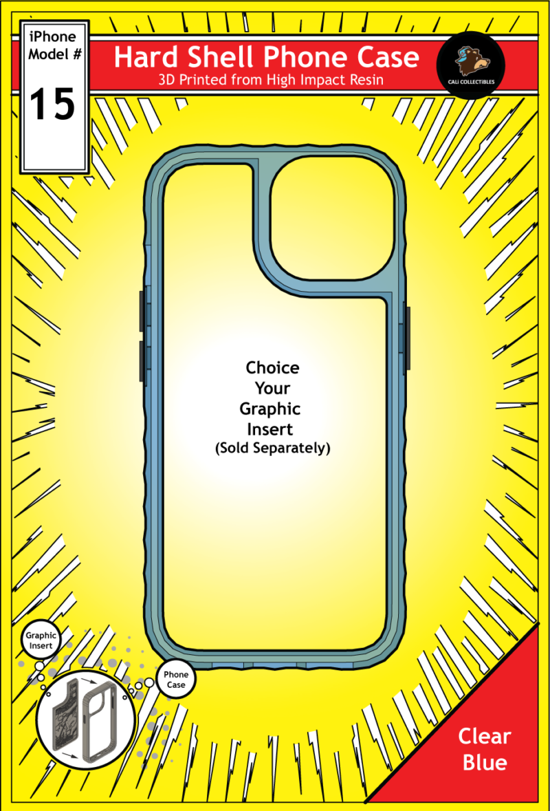 iPhone 15 Hard Case - Clear Blue