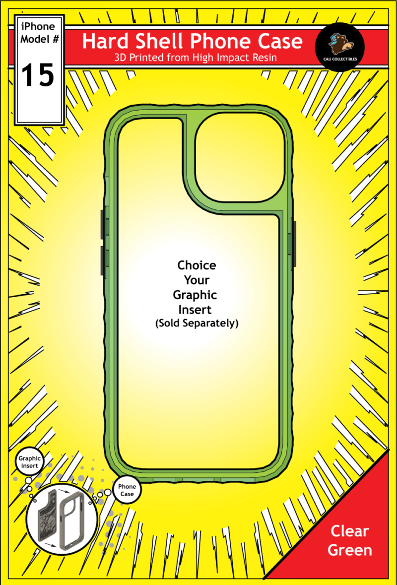 iPhone 15 Hard Case - Clear Green