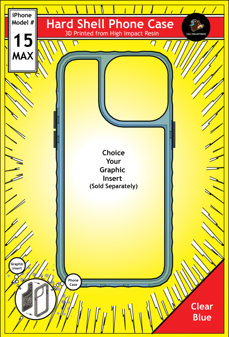 iPhone 15 Max Hard Case - Clear Blue