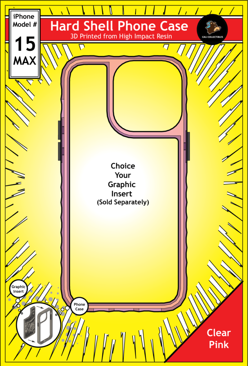 iPhone 15 Max Hard Case - Clear Pink