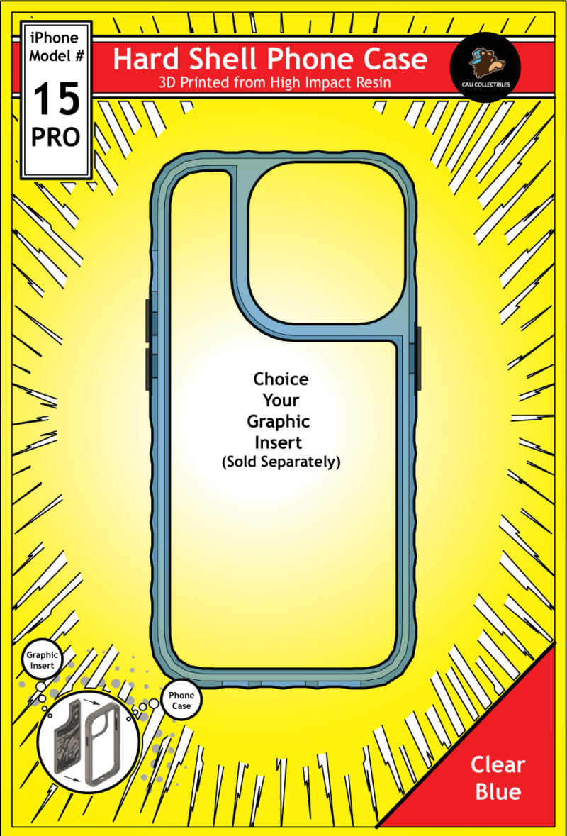 iPhone 15 Pro Hard Case - Clear Blue