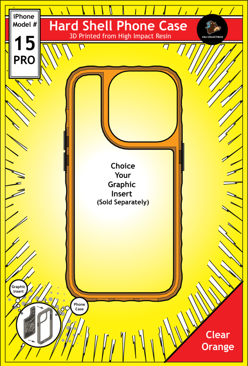 iPhone 15 Pro Hard Case - Clear Orange