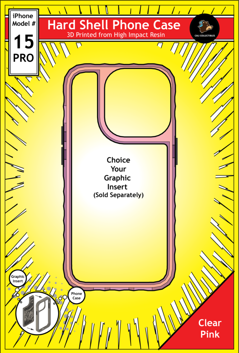 iPhone 15 Pro Hard Case - Clear Pink