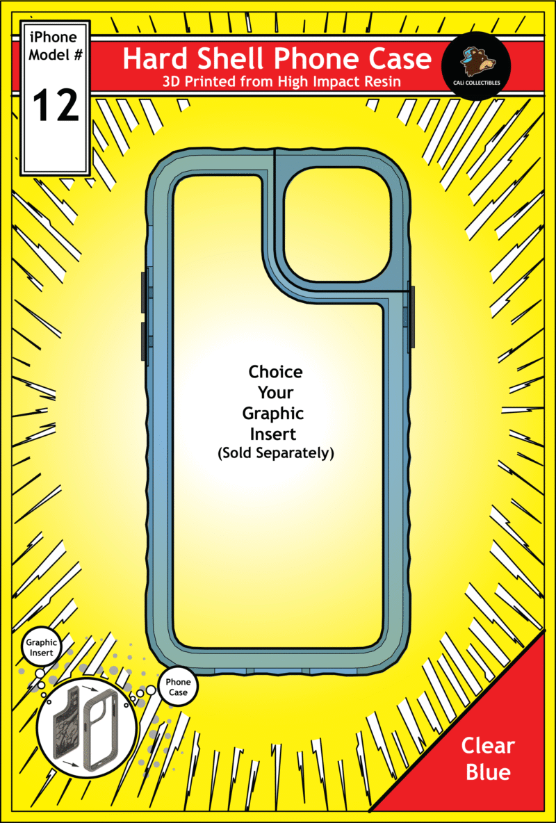 iPhone 12 Hard Case - Clear Blue