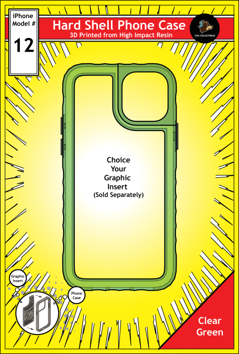 iPhone 12 Hard Case - Clear Green