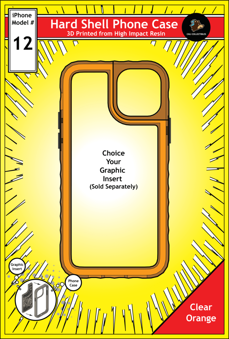 iPhone 12 Hard Case - Clear Orange
