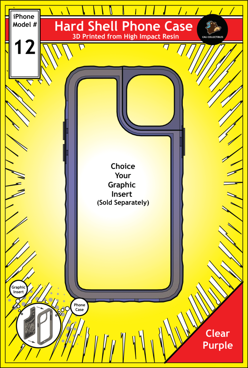 iPhone 12 Hard Case - Clear Purple