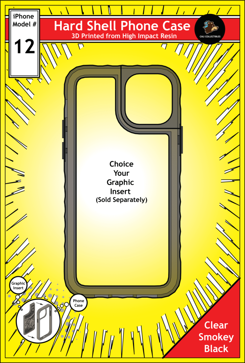 iPhone 12 Hard Case - Clear Smokey Black