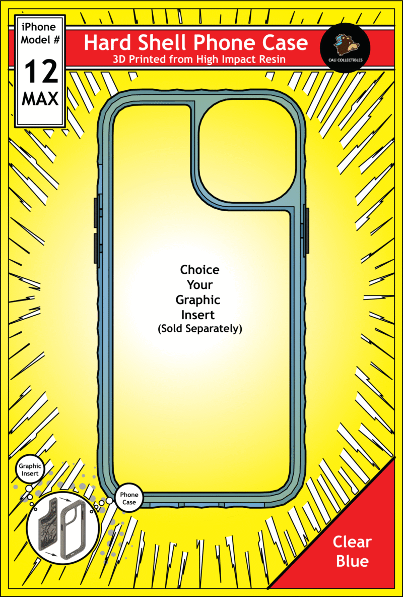 iPhone 12 Max Hard Case - Clear Blue