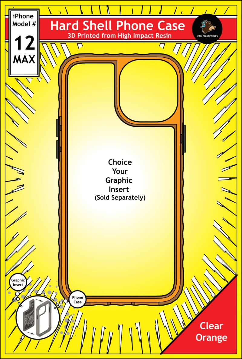iPhone 12 Max Hard Case - Clear Orange