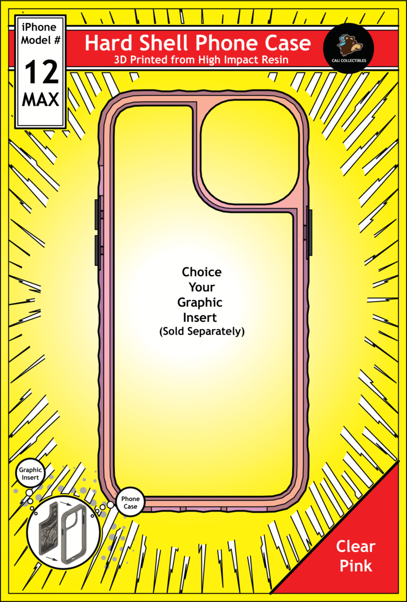 iPhone 12 Max Hard Case - Clear Pink