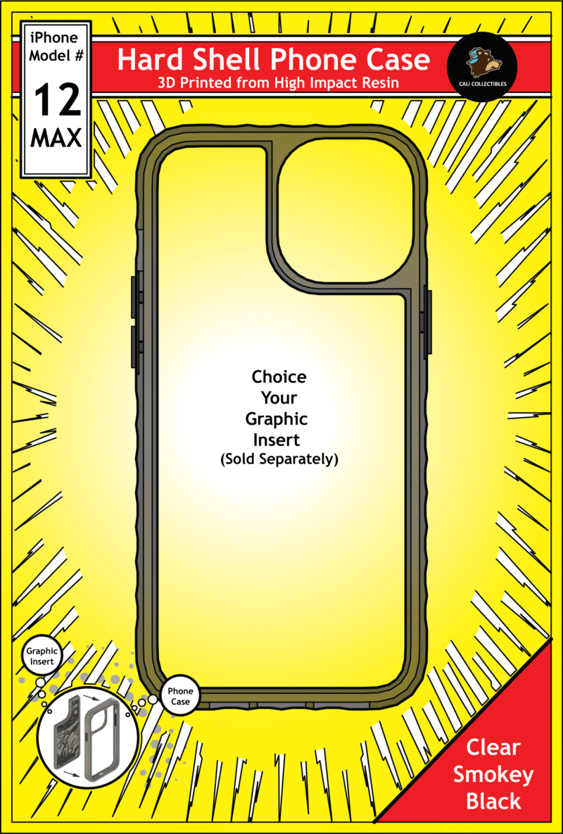 iPhone 12 Max Hard Case - Clear Smokey Black