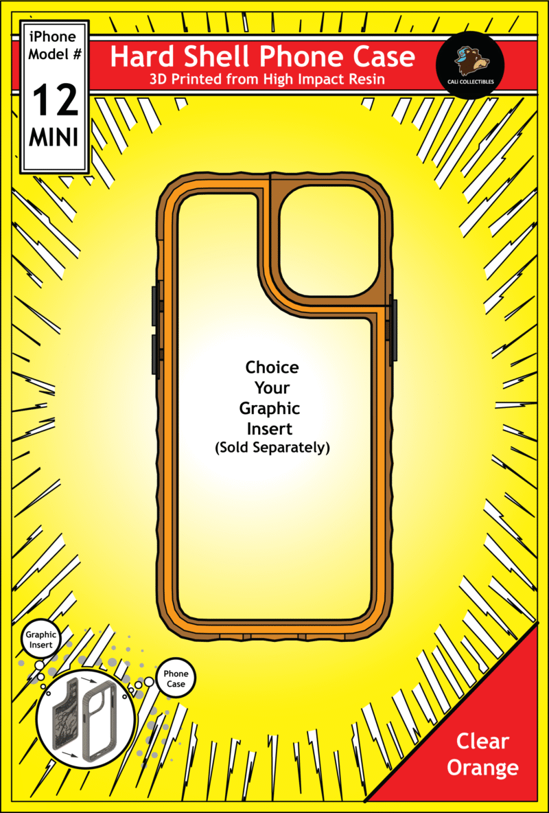 iPhone 12 Mini Hard Case - Clear Orange