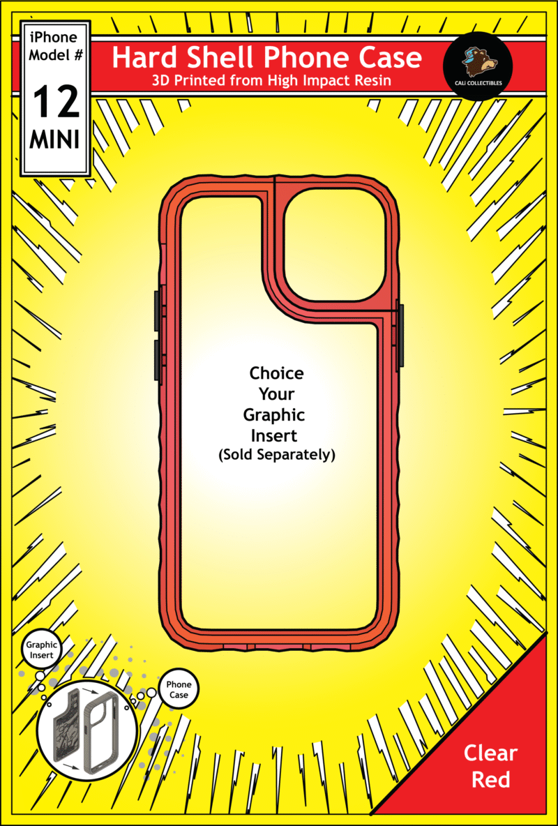 iPhone 12 Mini Hard Case - Clear Red