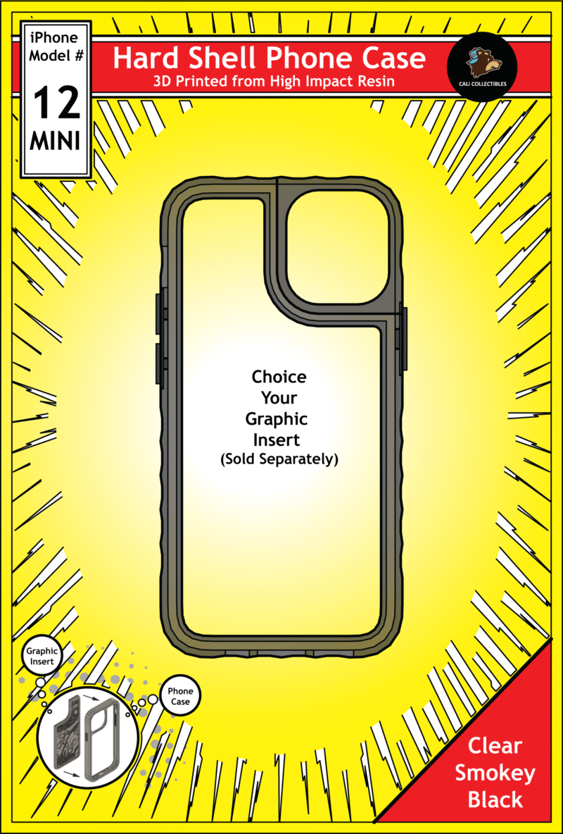 iPhone 12 Mini Hard Case - Clear Smokey Black