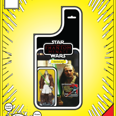 iPhone 14 Insert - Star Wars Toy on Cardback - Qui Gon Jinn