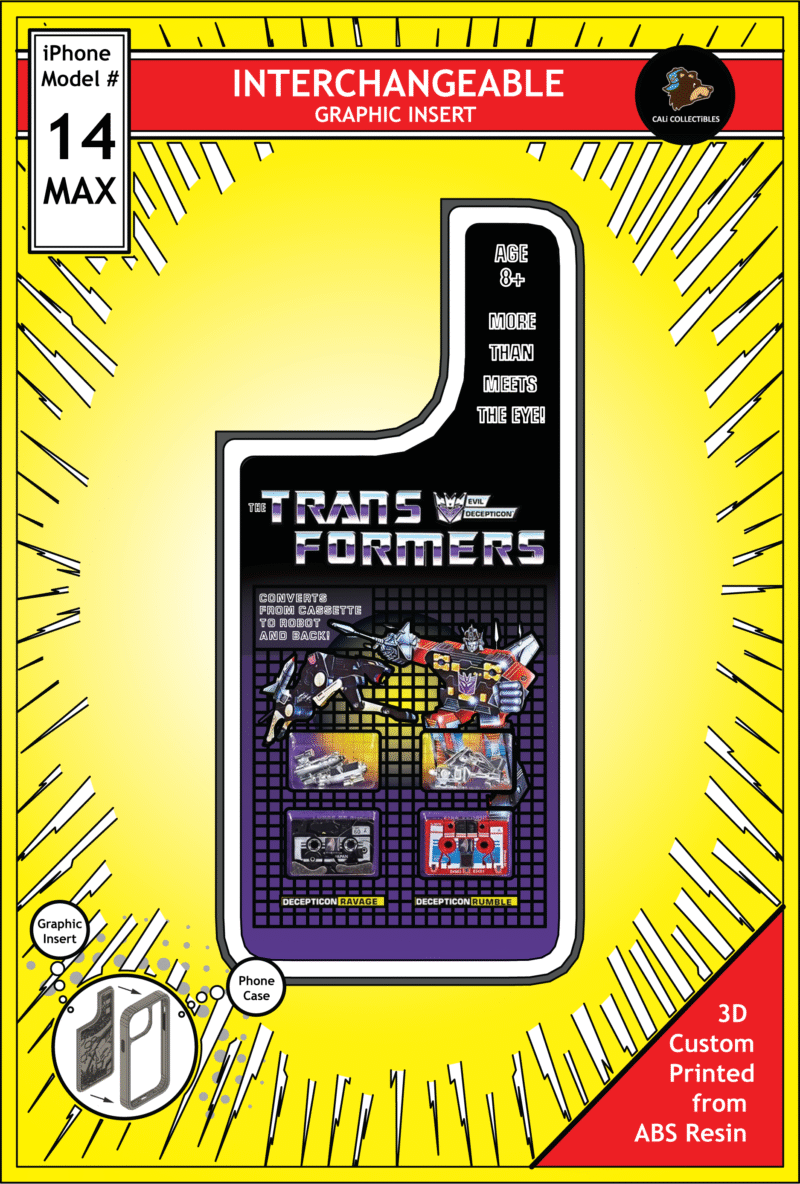 iPhone 14 Max Insert - Transformers Toy on Cardback - Ravage & Rumble
