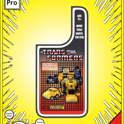 iPhone 14 Pro Insert - Transformers Toy on Cardback - Bumblebee