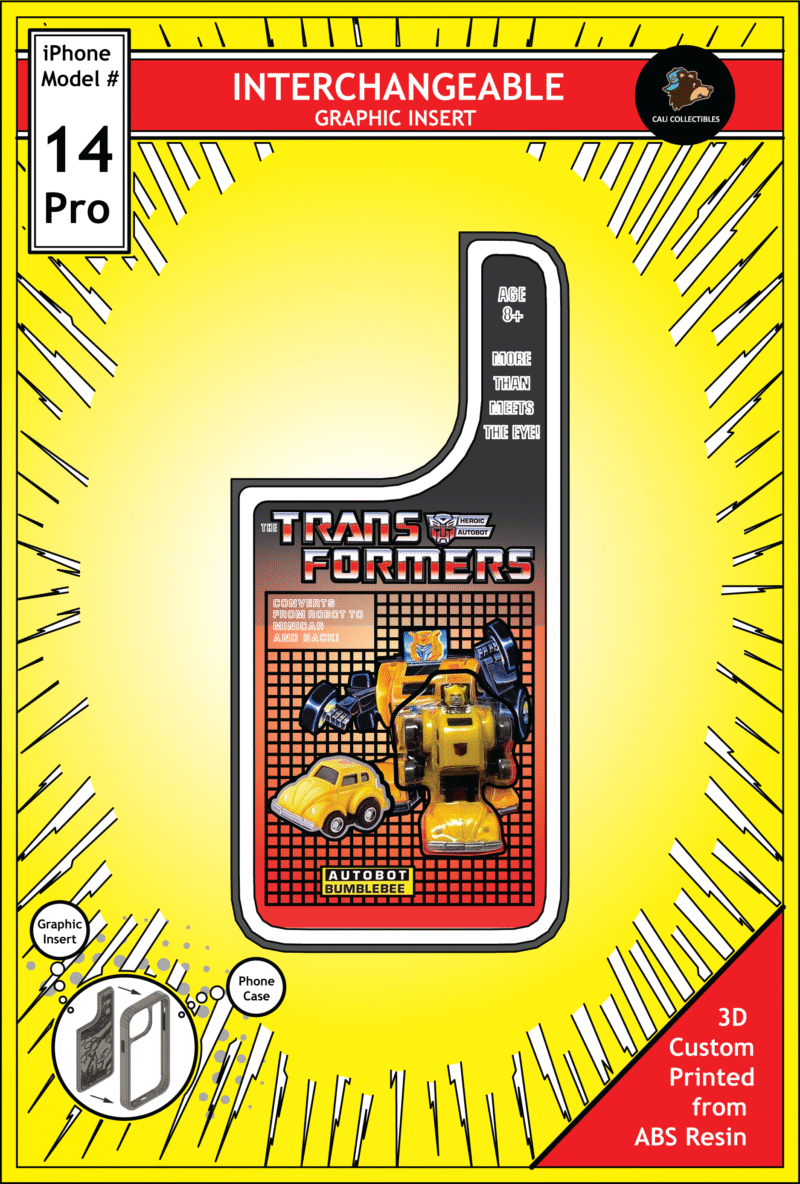 iPhone 14 Pro Insert - Transformers Toy on Cardback - Bumblebee
