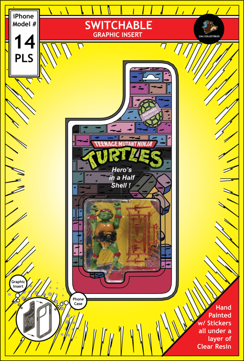 iPhone 14 Plus Insert - TMNT Toy on Cardback - Raphael