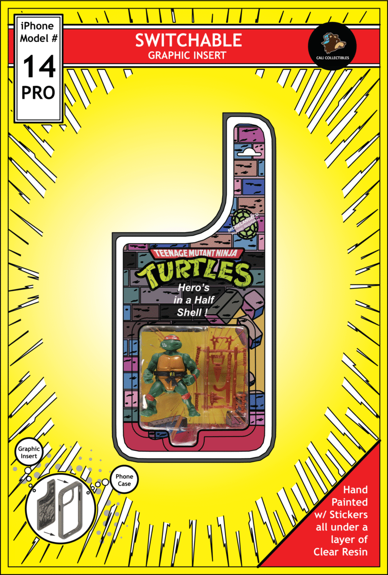 iPhone 14 Pro Insert - TMNT Toy on Cardback - Michelangelo